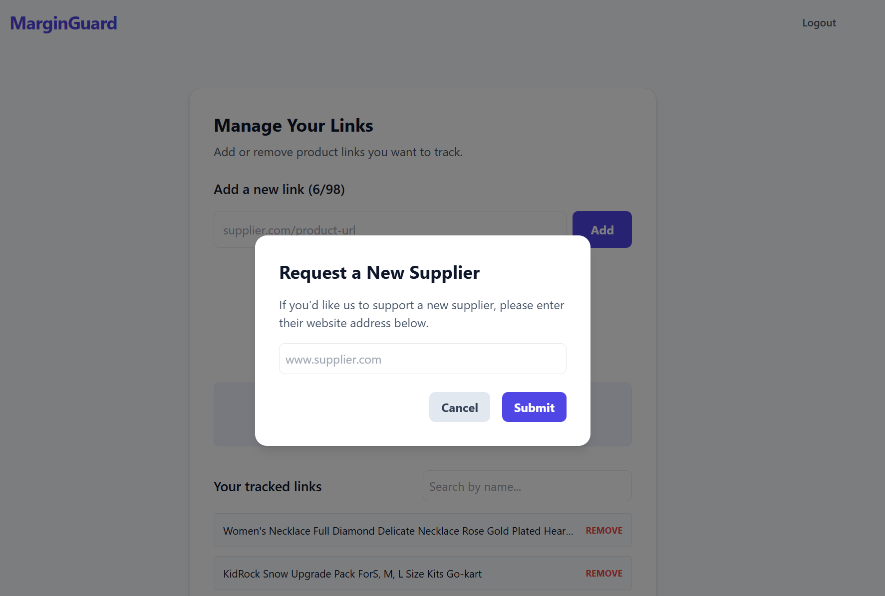 How to request extra dropshipping suppliers